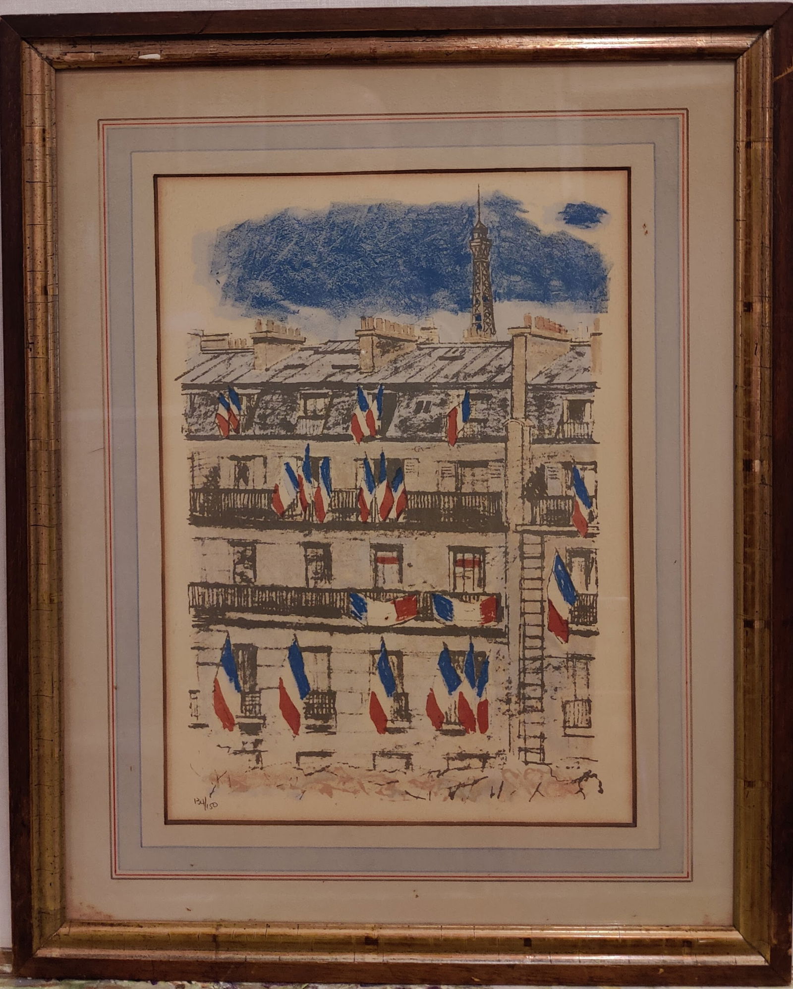 Maurice Brianchon L/E Lithograph Titled Celebration In Paris (1 of 5)