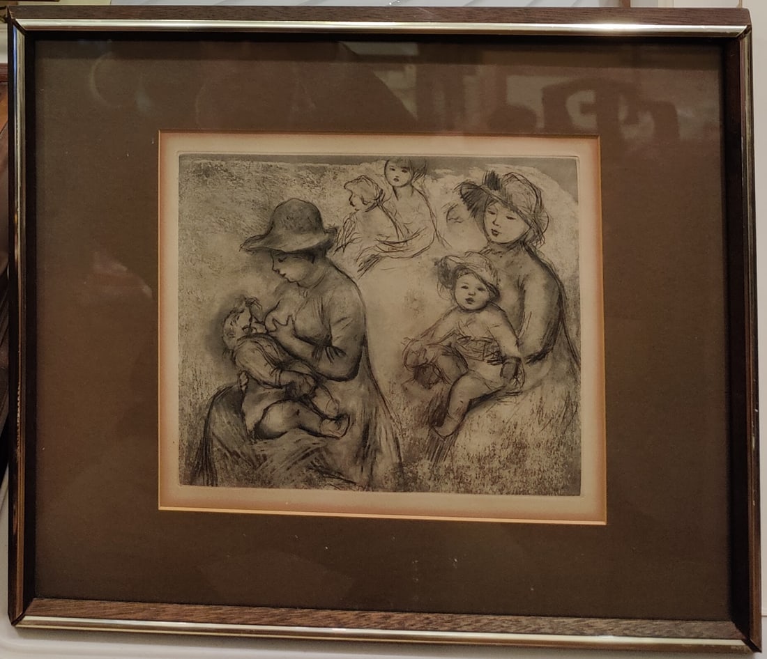 Pierre Auguste Renoir Etching Trois Exquisses de Maternite (1 of 3)