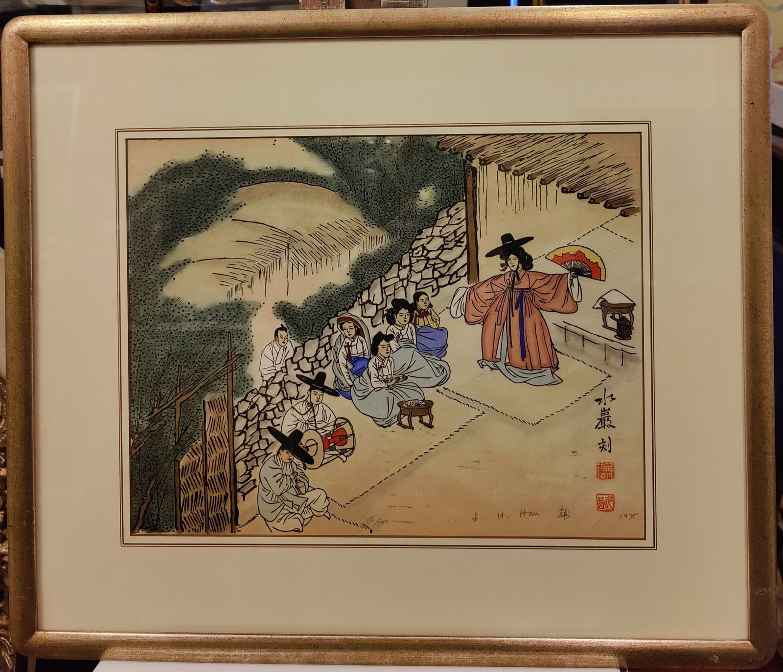 After Sin Yun Bok or Hyewon Woodblock Dance of the Shaman (1 of 3)