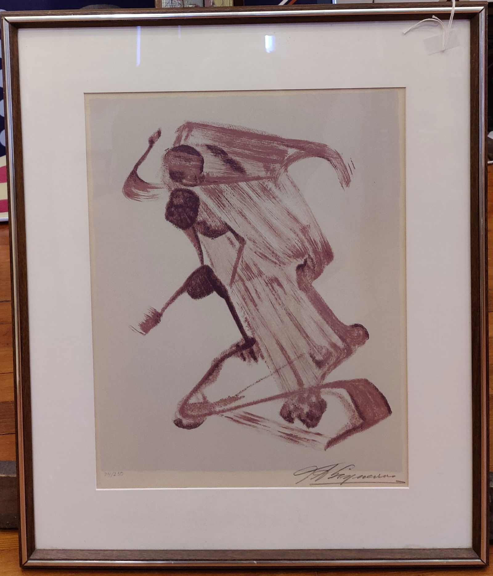 David Siqueiros Lithograph Prison Fantasy Series II: Moving Figure (1 of 4)