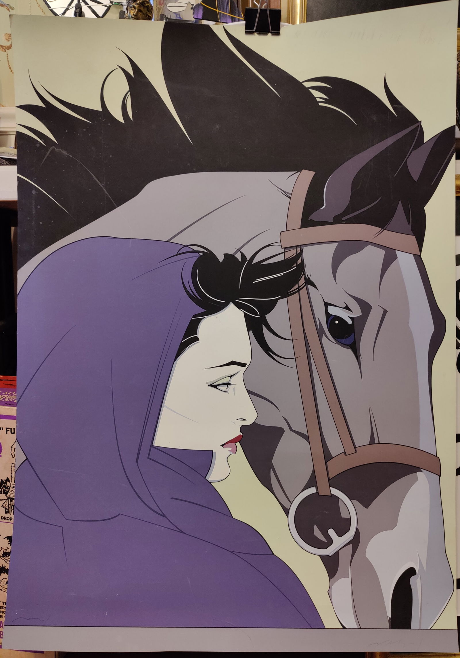 Patrick Nagel Serigraph Woman w/ Horse (1 of 6)