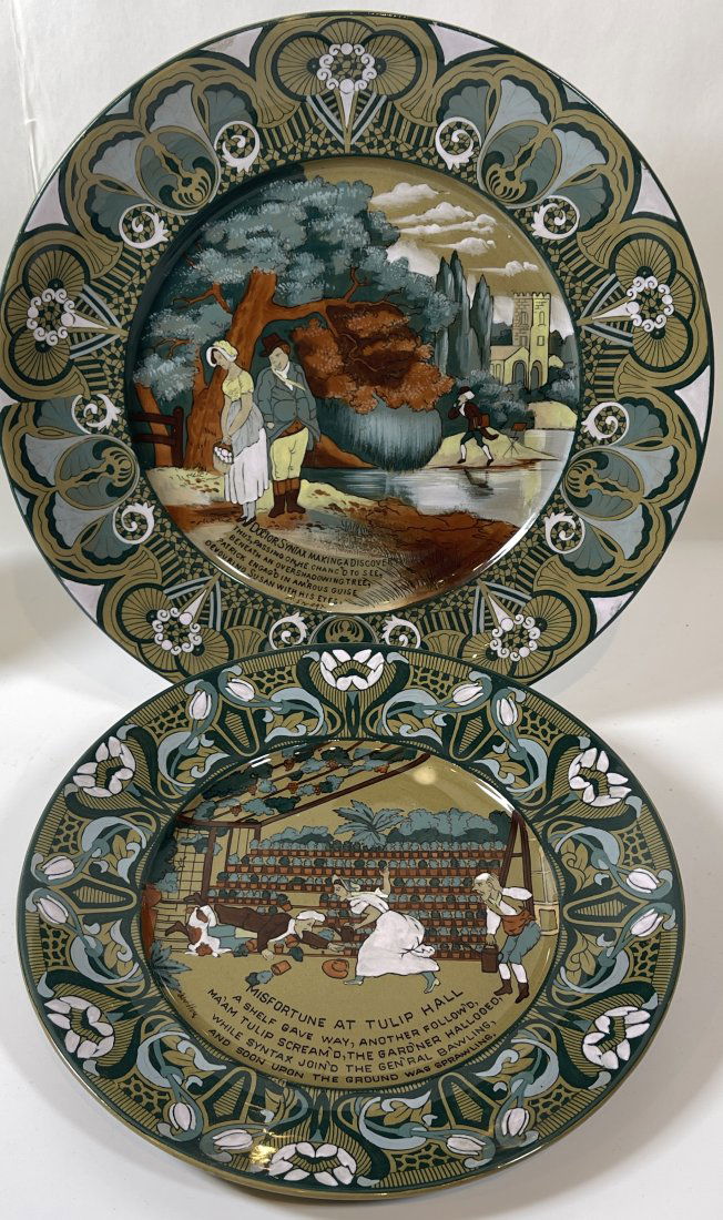 Lot of 2 Buffalo Pottery Deldare Ware Plates (1 of 3)