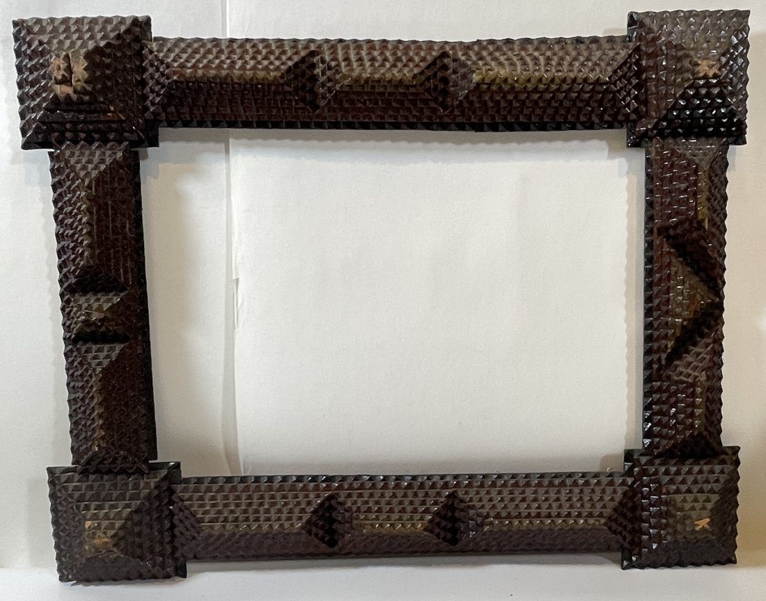 Antique Tramp Art Frame (1 of 2)