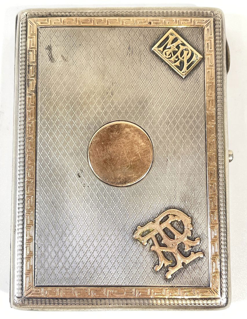English Sterling Silver & 9k Gold Cigarette Case (1 of 5)