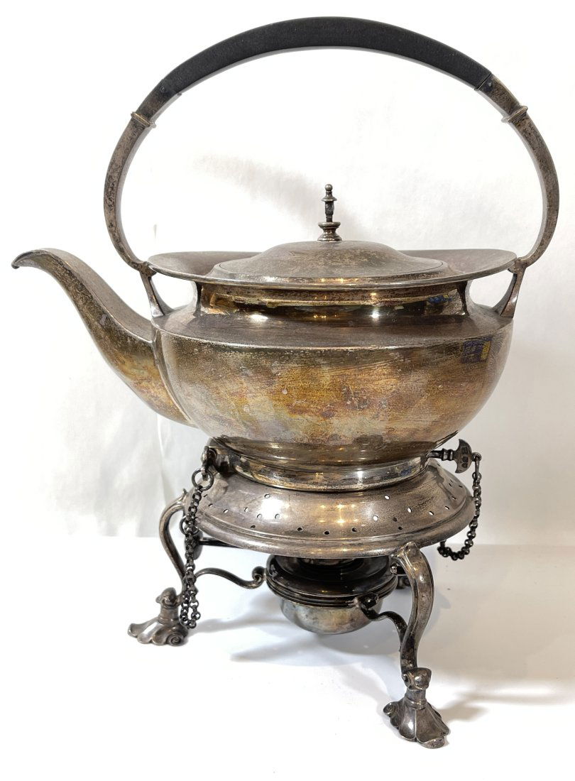 1913 London England Sterling Silver Tea Kettle on Stand (1 of 8)