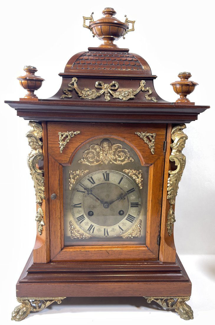 19th Century French Walnut Bronze Mounted Bracket Clock (1 of 8)