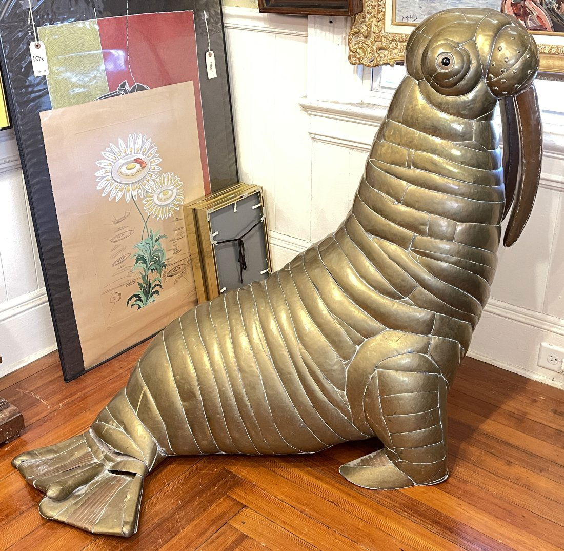 Lifesize Walrus Sculpture by Sergio Bustamante (1 of 6)