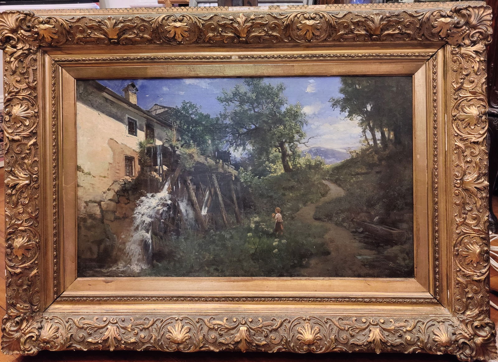 Georg Holub Late 19th c. Bucolic Architechural Landscape (1 of 5)