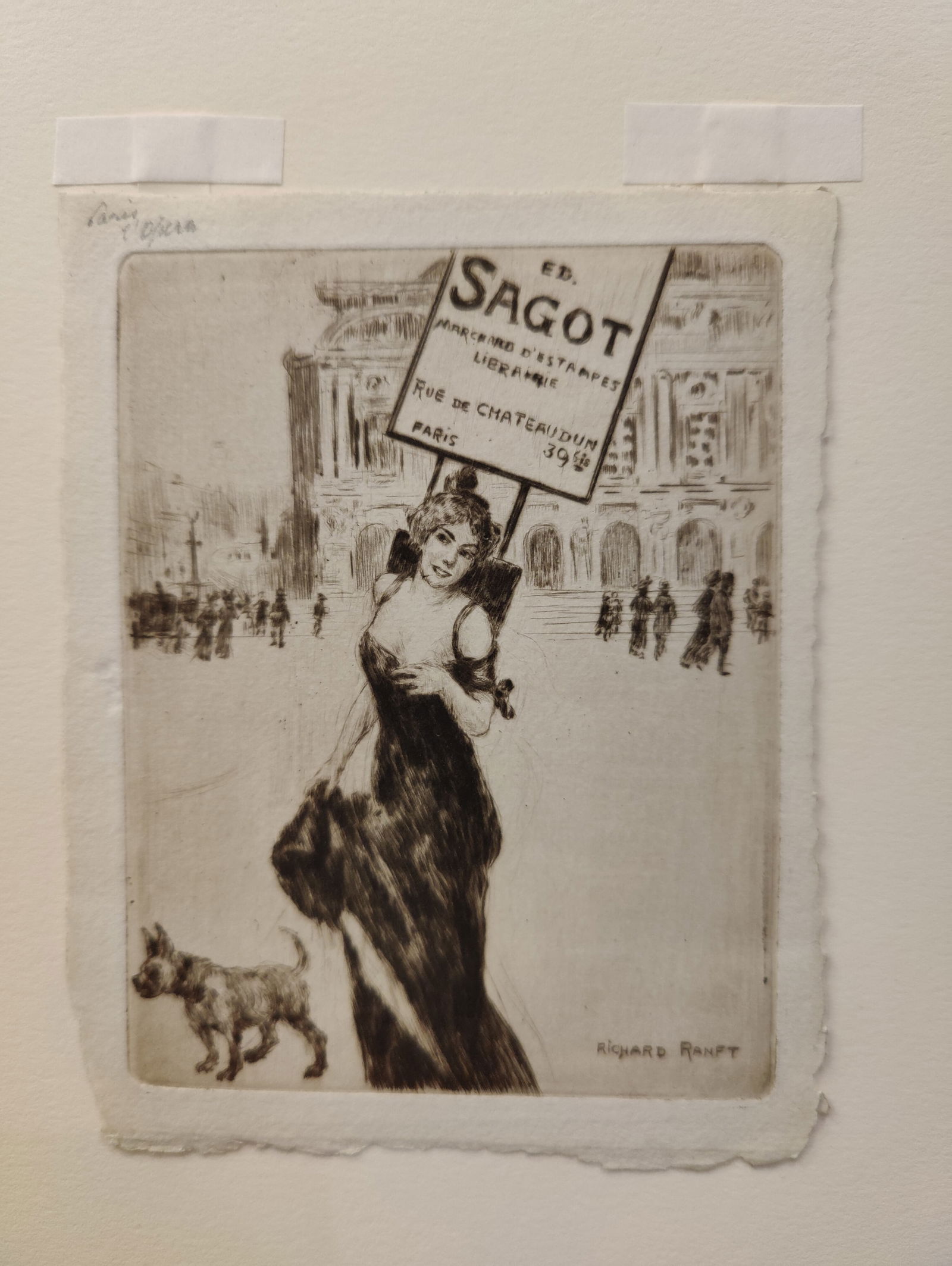 Ed Sagot Etching by Richard Ranft Woman at the Paris Opera (1 of 4)