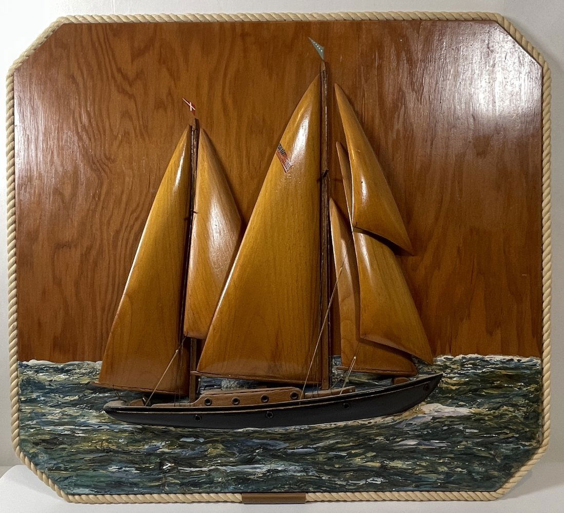 American Folk Art Half Hull Ship Model (1 of 4)
