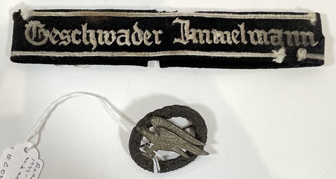 Lot of 2 Rare WWII German Paratrooper Badge & Arm Band (1 of 3)