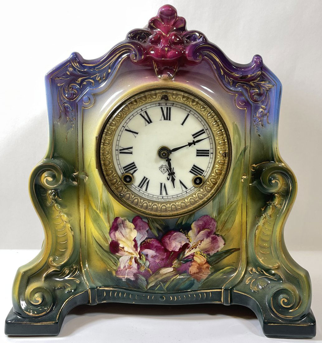 Royal Bonn Ansonia Porcelain Clock La Cannes (1 of 6)