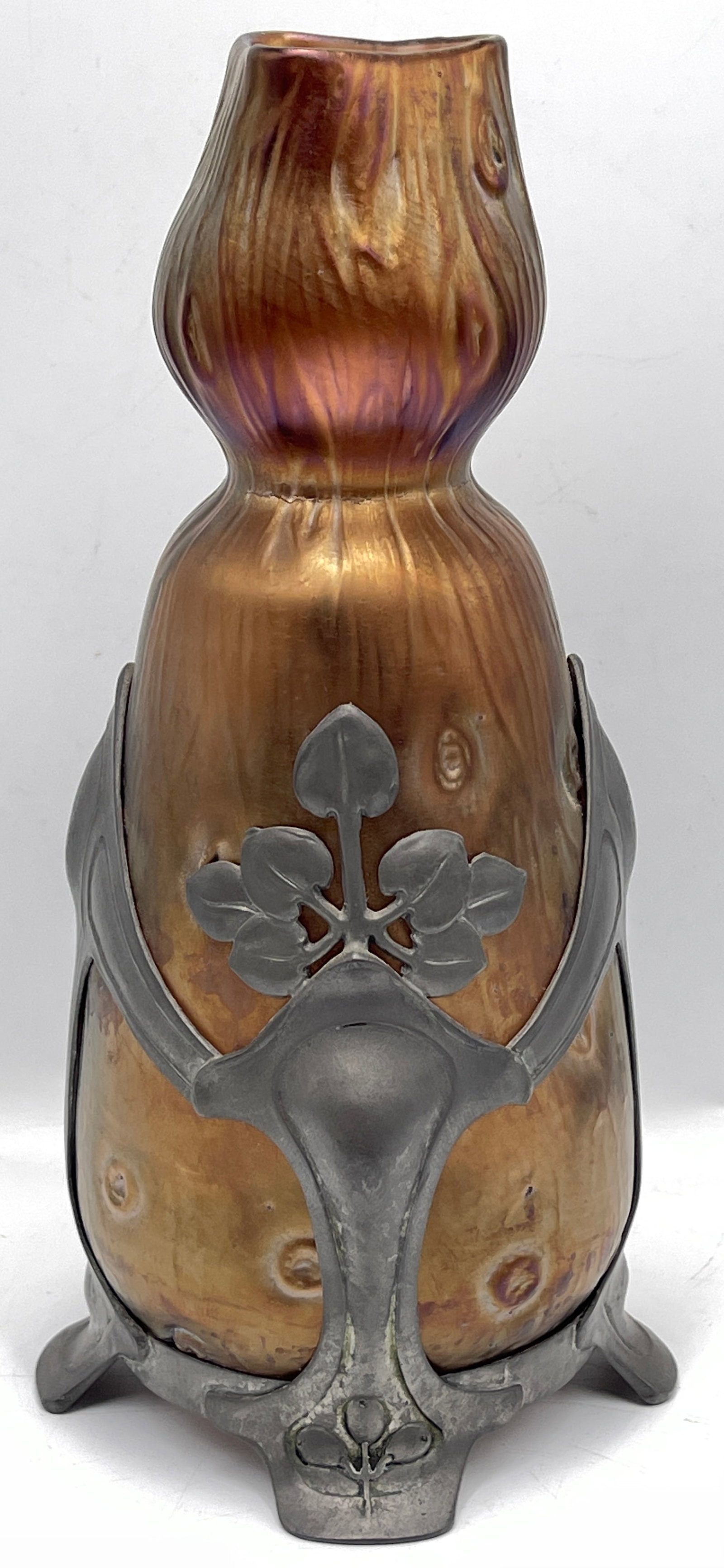 Loetz Art Nouveau Bronze Rusticana Silberiris Van Hauten Vase (1 of 6)