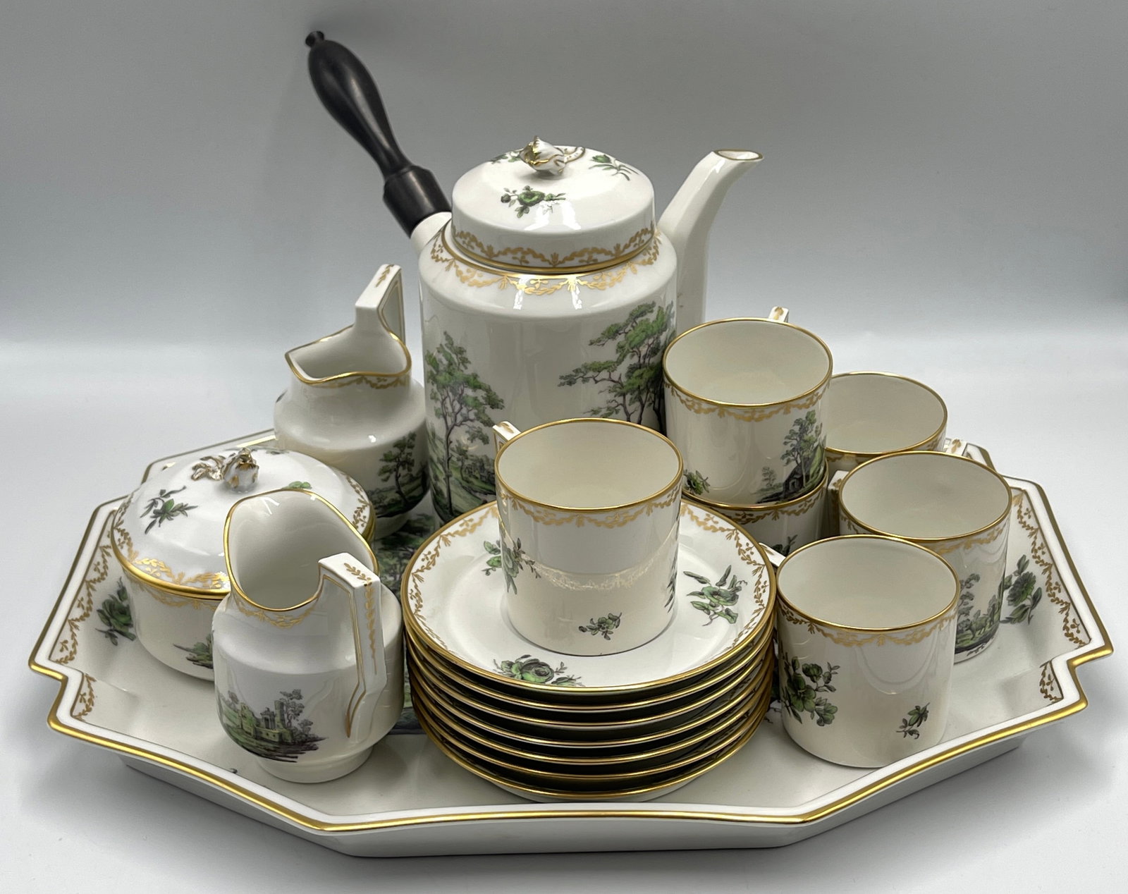 Royal Copenhagen Tete a Tete Castle Landscape Coffee Service for 6 (1 of 4)