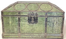 Attb. John Paul Cooper Monumental Shagreen & Silver Mounted Chest