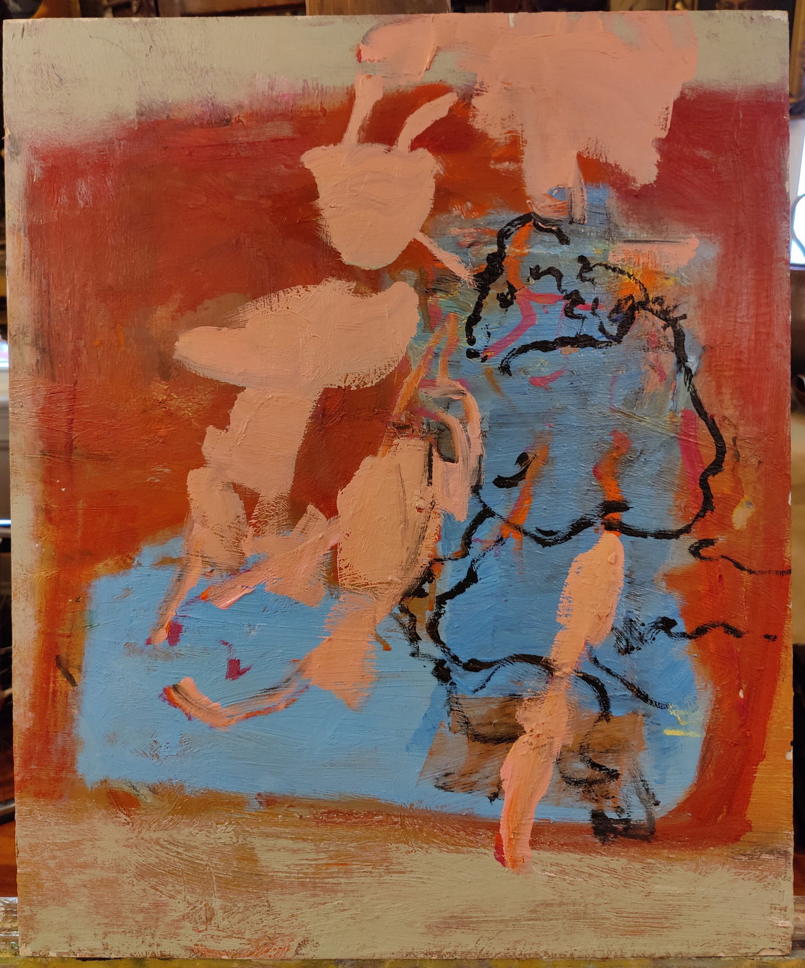 Sybille Rath Abstract O/B Painitng Titled Light Dated 2000 (1 of 5)