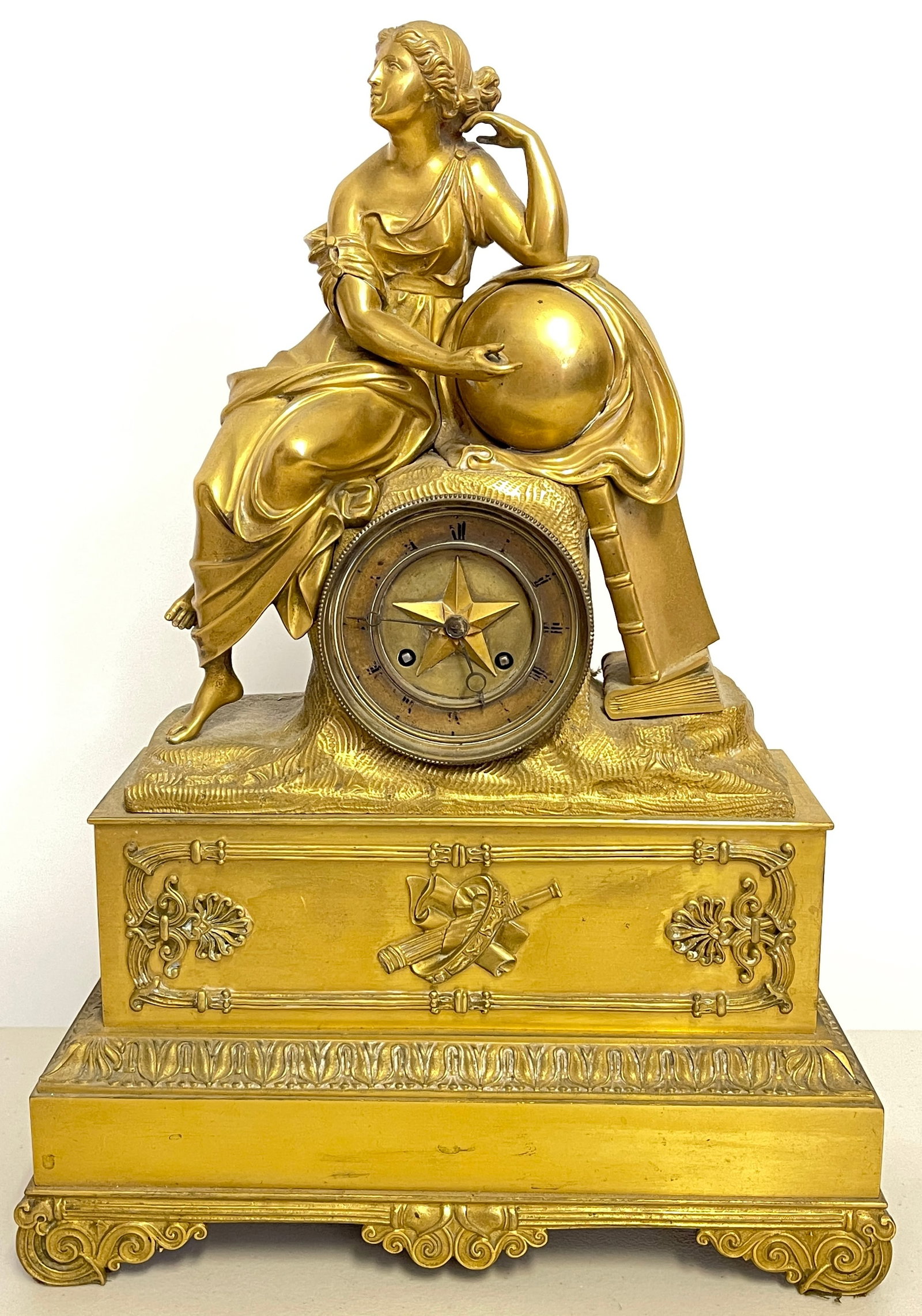 19th Century French Empire Dore Bronze Clock (1 of 8)