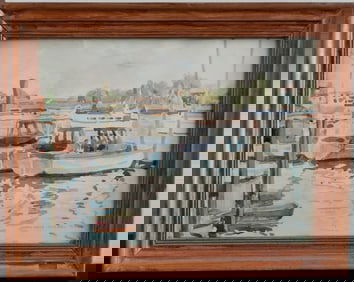 Carle Michel Boog Salmagundi Club Sheepshead Bay 1954