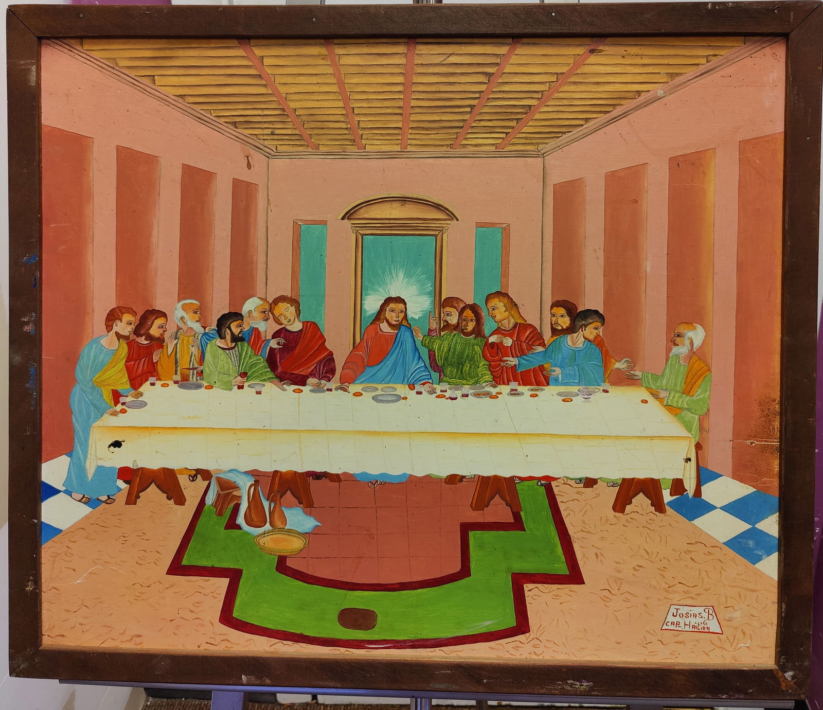 Josias Bellavoix Haitian Folk Art Jesus at the Last Supper (1 of 4)
