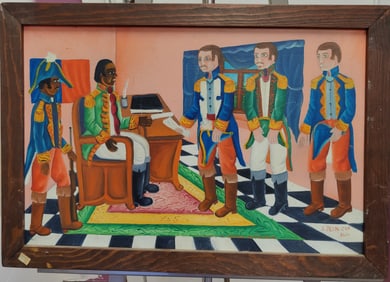 Jean Baptiste Jean O/B Military Folk Art In The Service of Spain