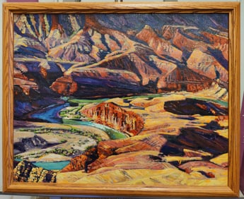 Donald Curran O/B Mountain Landscape Painting 2002