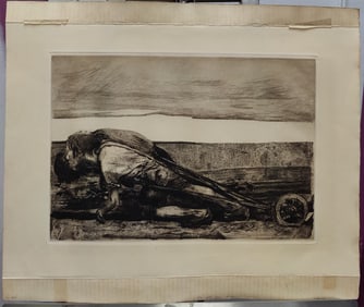 Kathe Kollwitz Drypoint Etching Die Pfluger 1921 Muenchen