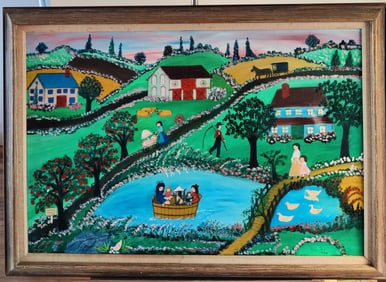 Helen Foy American Folk Art Farm Village 1980