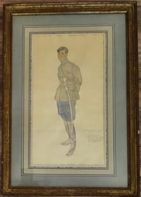 Petro Cholodny or Kholodny the Elder Soldier W/C Illustration