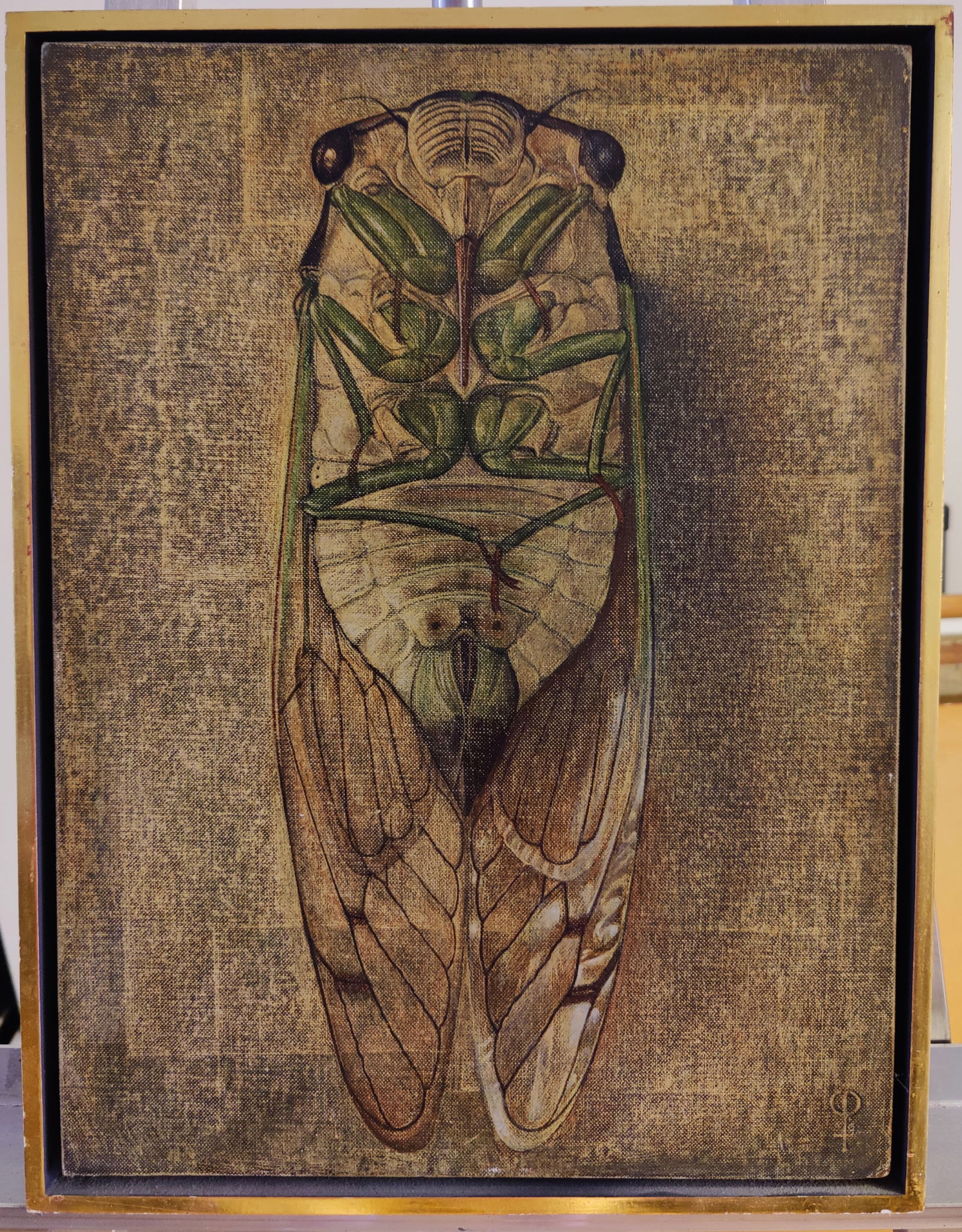 Petro Cholodny or Kholodny Jr Modernist O/C Cicade (1 of 5)