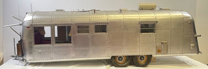 Highly Detailed Mid Century Scale Model of Airstream Trailer
