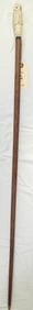Vintage Carved Bone Walking Stick Depicting Owl