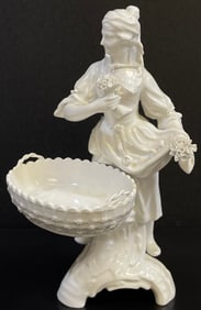 KPM Porcelain Figure of Woman with Basket