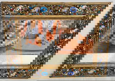 Late 19c Hand Made Folk Art Mirror