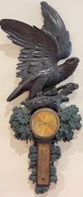 Black Forest Figural Barometer & Thermometer