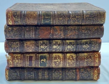 French Leather Bound Book Form Box