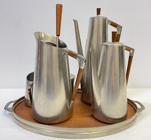 6 Pc MCM Royal Holland Pewter Tea and Coffee Set