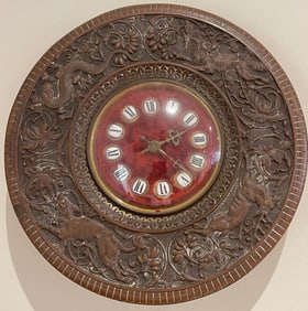 Victorian Bronze Wall Clock