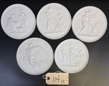 Lot of 5 Royal Copenhagen Plaques