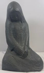 Attb Gregor Kruk (1911-1988) Bronze Depicting Sleeping Peasant Girl