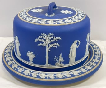Wedgwood Dark Blue Jasperware Cake Dome