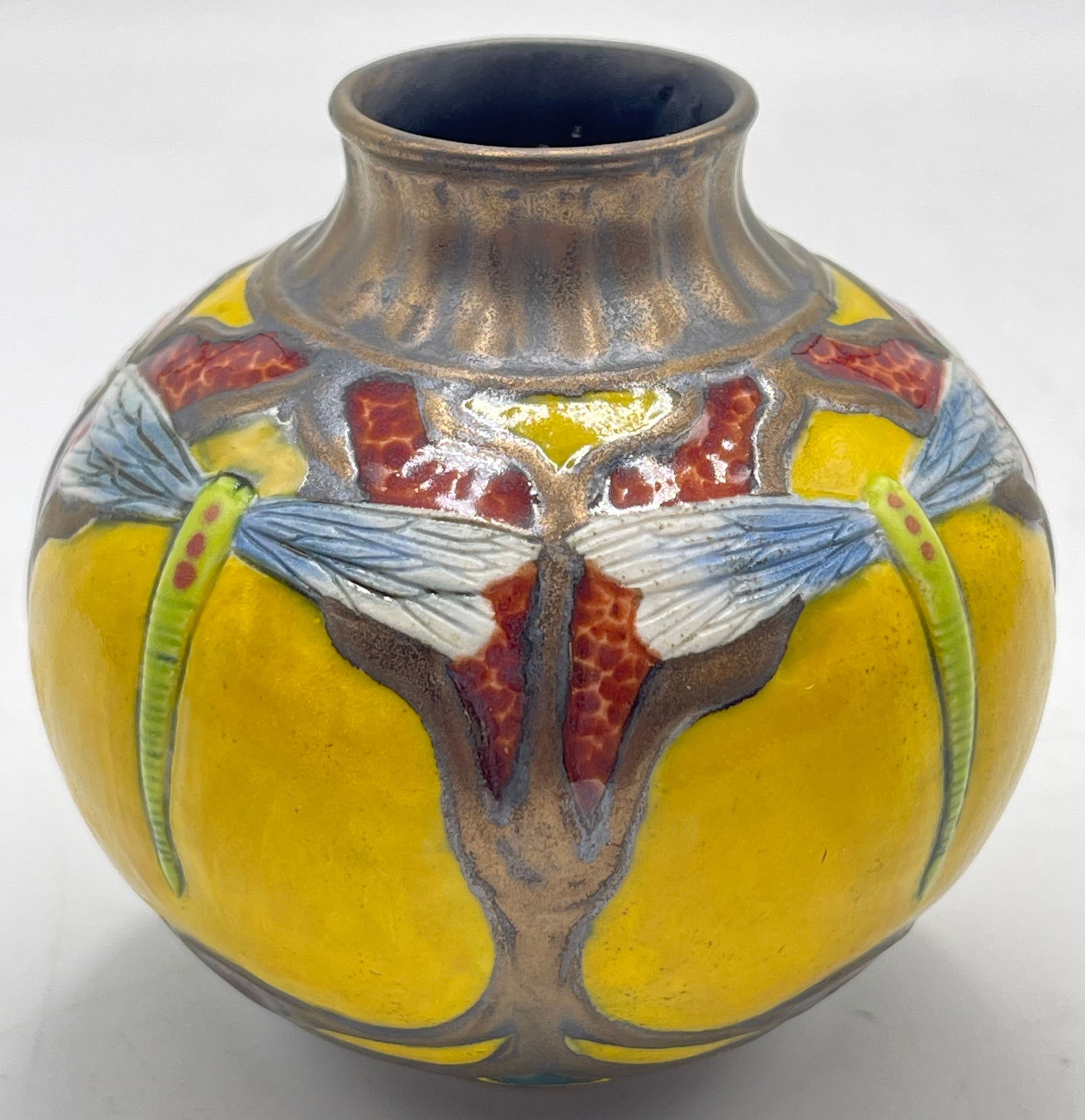 Stephanie Young Calmwater Designs Glazed Dragonfly Cabinet Vase (1 of 6)