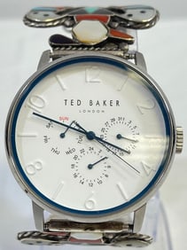 Native American Zuni Bobby & Corraine Shack Sterling T-Bird Watch