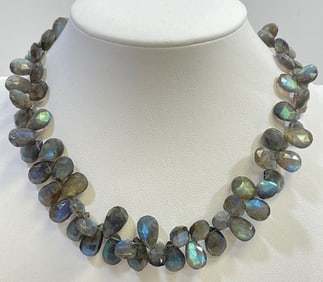 14k Yellow Gold & Labradorite Necklace