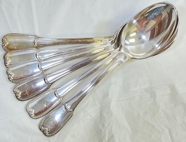 Lot of 6 Christofle Sterling Silver Joubert Spoons