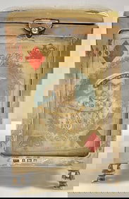 Early 20th Century Antique Edwardian Playing Card Box Birmingham 1902