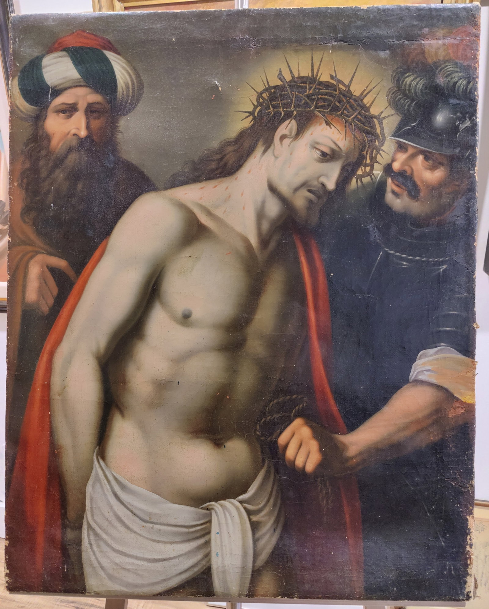 Olde Master Jesus and His Thorny Crown, Preist and Soldier (1 of 8)