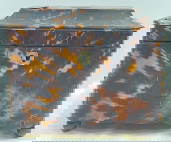 A George III Tortoise Shell Tea Caddy