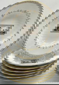 Lot of 7 Richard Ginori Fiesole Large Rim Soup Bowls