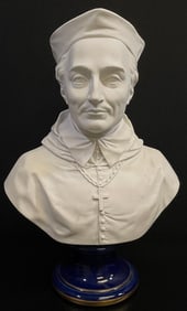 Sevres Bisque & Porcelain Bust of Cardinal Priest