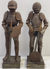 Lot of 2 Diminutive Medieval Suits of Metal Armor